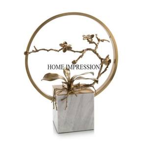 Minimaliste Feuilles Et Fleurs Designer Heavy Duty Métal Fait Anneau Forme Sculpture Pour La Maison Et Bureau Bureaux Décoration Fournitures - Product Image 5