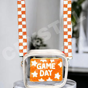 CRYSTAL CRAFT Star Bearcats Cincinnati Sangle de sac à main perlée en verre personnalisé or blanc Style indien Logo personnalisé accessoires sacs - Product Image 6