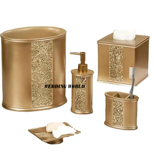 Juego de baño con acabado personalizado, accesorios de baño de diseño hechos a mano de alta calidad, juego de baño elegante clásico - Product Image 3