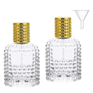 30ml 50ml Perfume Bottle Atomizer Crystal Translucent Glass Art Empty Oval Pineapple perfume glass bottles