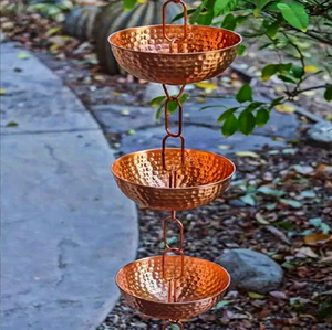 เครื่องตกแต่งสวนทำจากโลหะทำจากโลหะทองแดงโบราณรูปทรงถังฝนใช้ทำจากสเตนเลสสตีล - Product Image 5