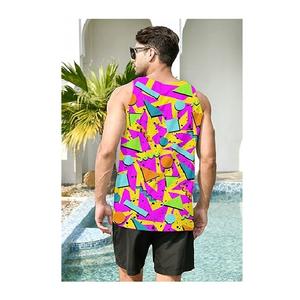100% Cotton <b>Sleeveless</b> Tank <b>Top</b> for Men Export-Oriented Best Price Oversized Stylized Printed Casual Summer Running Plain - Product Image 2
