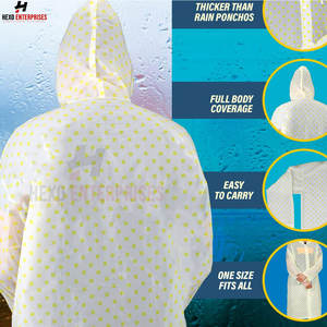 Precio barato Deportes Chubasquero de plástico Eva Chubasquero reutilizable para hombre y mujer Chaqueta de lluvia larga para adultos con capucha - Product Image 5