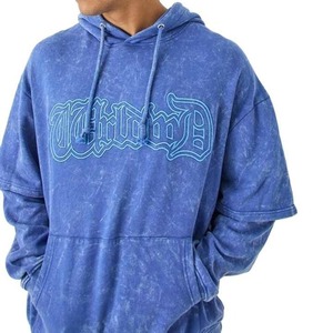 Sweat à capuche décontracté thermique de luxe pour hommes 100% coton avec impression - Product Image 6