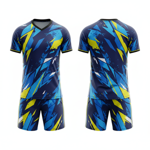 Ensemble maillot et short de l'équipe de rugby et de volley-ball à impression numérique | Couleurs et logos personnalisés | Vêtements de sport respirants en polyester 100% - Product Image 5