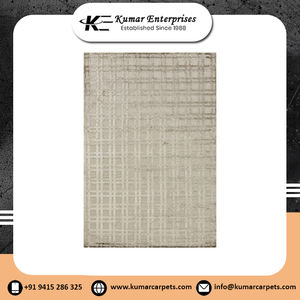 Tapis de prière en soie de bambou éthique, grand, moderne, rayé, pour le bureau, la salle de bain, la cuisine, tapis d'intérieur réversible, fabriqué à la main - Product Image 2