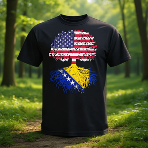 Camiseta Bosnian Roots National Heritage Tree, disponible en tallas grandes y comprimidas - Product Image 2