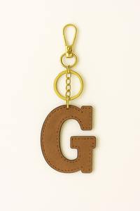 Porte-clés personnalisé en cuir souple carré avec lettre K, porte-clés personnalisé en alphabet, crochet doré, étiquette monogramme, anneau de charme, promotionnel - Product Image 6