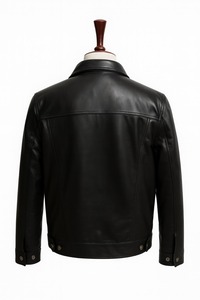 VAQUERO SEEP VINTAGE BLACK Slim Fit Biker HIGH STREET Style <b>Stand</b> Waterproof Breathable Zipper Hooded Premium Quality Winter - Product Image 2