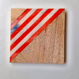 10151 Hot Selling Wooden <b>Marble</b> Resin Customized Coaster Set with Natural & Customized Color Made in India - Product Image 3