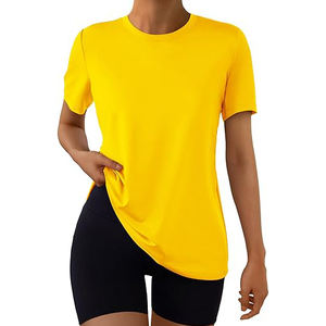Camiseta de Mujer, Tejido de Malla Ligera, Línea Suave, Tacto Flexible, Aireada, Transpirable, Textura Cómoda para el Día a Día, Movimiento - Product Image 2