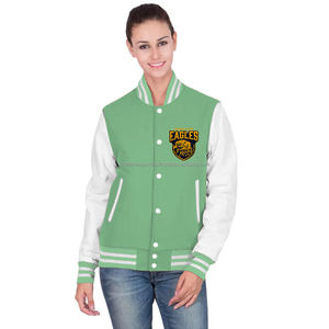 Veste universitaire décontractée en molleton de coton Veste universitaire brodée de baseball personnalisée pour femmes - Product Image 1