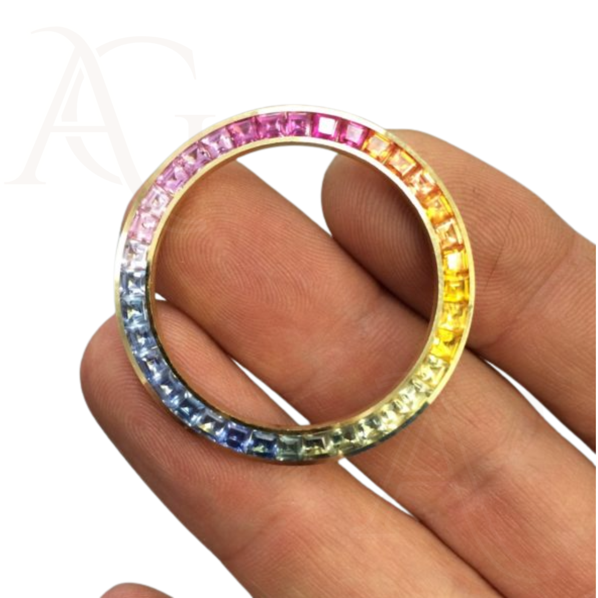 Bracelet Diamant & Saphir 18K Or - 2.20 Cts, Unisexe, Coupe Princesse/Ronde, Certifié
