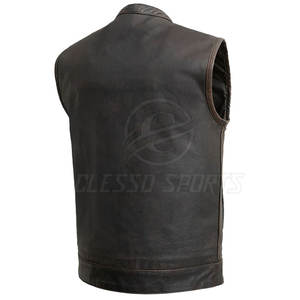 Chaleco de Cuero para Hombre, Estilo Casual, Clásico, sin Mangas, para Uso en Exteriores - Product Image 2