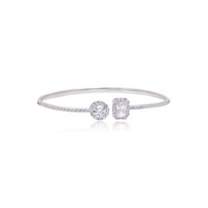 Elegant Sterling Silver Oval Natural Cut Stone Luxury Certified <b>Bracelet</b> Simple Fashionable All-<b>Match</b> Accessory Zircon Party - Product Image 1