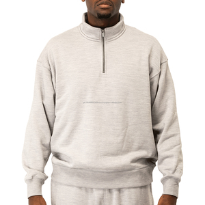 Sudaderas con Capucha Gruesas y Pesadas para Hombre, Cuello Alto Simulado, Personalizadas, Acolchadas, Invierno, Teñido Digital Liso, 100% Algodón, Felpa para Fabricante OEM - Product Image 1