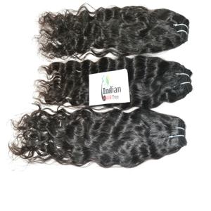 Extensions de cheveux humains 100% naturels, ondulés, super produit, tissage, donneur unique, cheveux indiens vierges, cuticules alignées, provenant du temple - Product Image 2