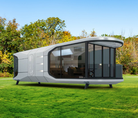 Maison préfabriquée modulaire en conteneur avec structure en aluminium et en acier, design moderne pour usage hôtelier