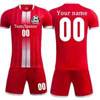 Conjunto de Camiseta de Fútbol con Pantalones Cortos, Diseño Personalizado, 100% Poliéster, Transpirable, de Secado Rápido, Nombre del Equipo Personalizado