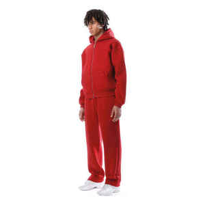 Chándal de algodón 100% de gran tamaño unisex con logotipo personalizado estilo informal de alta calidad cremallera elegante excelente transpirabilidad para el invierno - Product Image 2