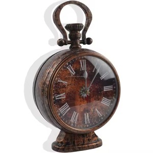 H.M.A Artisanat Horloge murale ronde en laiton nautique Quartz maritime vintage avec design de rue ancien Design pour bureau à domicile - Product Image 4