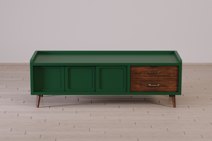 Centro de entretenimiento de diseño minimalista de madera maciza hecho en Indonesia para muebles de apartamento, muebles de interior - Product Image 6