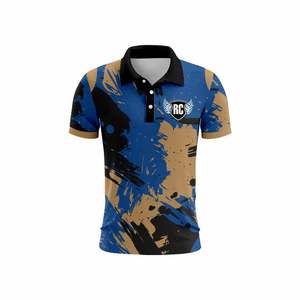 Polo OEM con logotipo personalizado para hombre, 100% poliéster, secado rápido, impresión por sublimación, ropa deportiva de alta calidad para adultos - Product Image 2