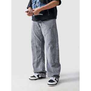 Pantalones de Traje de Mezclilla Gris Claro Carpenter - Product Image 1