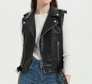 Chalecos de Moda de Alta Calidad para Mujer, Nuevo Chaleco de Piel de Oveja Transpirable al por Mayor, Elegante Chaleco de Cuero Auténtico de Fabricante - Product Image 5