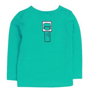 T-shirt à manches longues pour garçons - Cyan - Product Image 4