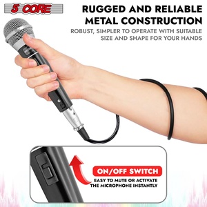 ไมโครโฟน 5Core XLR ไดนามิก ไมค์คาราโอเกะ ไมค์ร้องเพลง ไมค์สตูดิโอ ไมค์แบบมือถือ - Product Image 3
