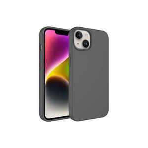 Coque de protection en silicone liquide gris de haute qualité Netzy, coque arrière rigide durable SAFA pour iPhone 14 Plus, styles INS élégants A53 - Product Image 1
