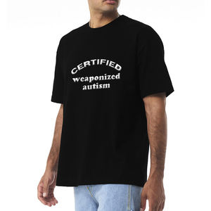 Camiseta de Manga Corta con Estampado Puff, 100% Algodón, 300g, Ecológica, Cuello Redondo, Secado Rápido, Logotipo Personalizado, Corte Regular para Hombre, OEM - Product Image 1