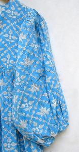 Indian Handmade Mix Color Floral Printed Cotton Long Maxi <b>Dress</b> With Button for <b>Women</b> Summer Beach <b>Dress</b> - Product Image 4