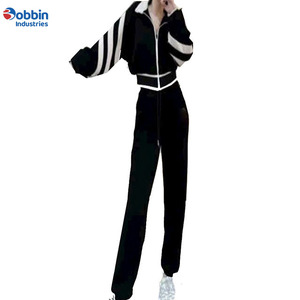 Nueva Llegada: Conjunto Deportivo de Mujer para Invierno, Transpirable, con Patrón Sólido, Sudadera con Capucha de Manga Larga, Diseño Personalizado, Estilo Hip Hop, 100% Algodón - Product Image 2