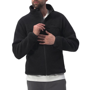 Chaqueta polar para hombre cálida y suave de primera calidad con cuello alto y cremallera frontal completa, perfecta para días fríos y actividades al aire libre - Product Image 5