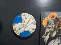 Horloge murale surdimensionnée moderne en résine artisanale de luxe, étanche, mécanique, à piles, décoration intérieure, salle à manger, mariage