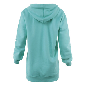 Custom Printed Eco-Friendly <b>Longline</b> <b>Hoodie</b> for <b>Women</b> OEM Oversized Fit Pullover Cotton Fleece Private Label Gymwear 3D - Product Image 3
