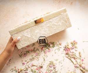 Caja de Regalo de Tela Acrílica Bordada a Mano de Lujo, Ángel de Flores, Logotipo Personalizado, Recuerdo, Arte Indio, Ramadán, Festival Eid - Product Image 2