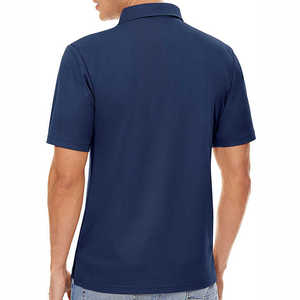 Diseño de Venta caliente, logotipo personalizado, camiseta polo transpirable de color sólido, camiseta polo personalizada - Product Image 3