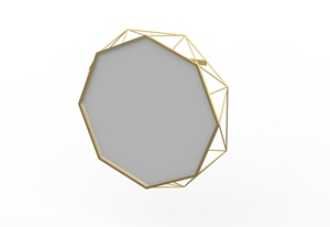 Introduisez une touche moderne à vos murs avec le miroir à cadre en métal et fer au design moderne Miroir mural décoratif - Product Image 2