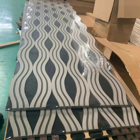 100% Polyester Fiber Decorative Rectangle Acoustic Wall Panel 20cm Thickness Rubber Core Soundproof PET Living Room Bathroom