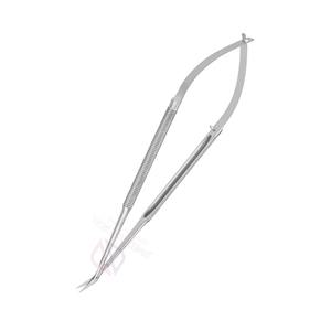 Tijeras Quirúrgicas Microquirúrgicas Profesionales Reutilizables de 165 mm, Puntas Anguladas de 15 mm y 25 mm, Instrumento de Neurocirugía de Alta Calidad, Acero Inoxidable - Product Image 3