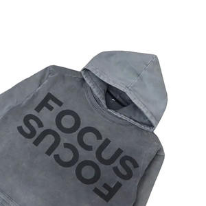 Wholesale Acid Wash Oversize Hoodies Cotton Made <b>Screen</b> Printed Logo Fashionable Hoodies For Winter - Product Image 6