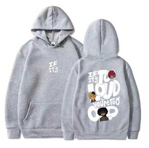 เสื้อฮู้ดแบบสวมหัวใส่ได้ทั้งชายและหญิงปักลายการ์ตูนจิงโจ้การ์ตูนขนาดใหญ่แบบ DIY ด้านหลังพิมพ์ข้อความด้านหน้าขนาดเล็ก + การ์ตูนขนาดใหญ่ - Product Image 2