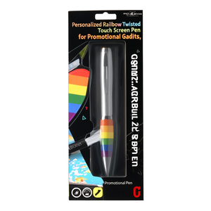 Penna Touch Screen Personalizzata con Design Arcobaleno Intrecciato per Gadget Promozionali - Product Image 3