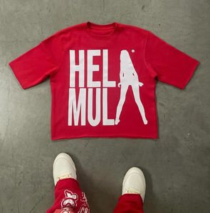 T-shirt OEM de haute qualité à manches courtes en coton solide Baggy Fit sérigraphie T-shirts respirants - Product Image 4