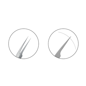 Pinzas profesionales de fibra de acero inoxidable de alta precisión, aplicador de extensiones de pestañas de titanio con punta puntiaguda - Product Image 6