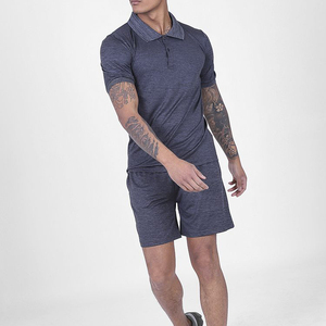 Ensemble de shorts décontractés pour hommes avec logo personnalisé, nouvelle collection été, col polo, shorts unis, ensemble de survêtement, vêtements de marque pour hommes, ensemble 2 pièces - Product Image 1