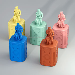 Bougie parfumée en cire de soja en béton gaufré de luxe Michelangelo, fabriquée à la main, écologique, avec mèche en coton, bougie en cire de noix de coco - Product Image 5